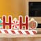 Glitzhome® 19" Christmas Wooden Epoxy HOHOHO Candy Cane Table Decor